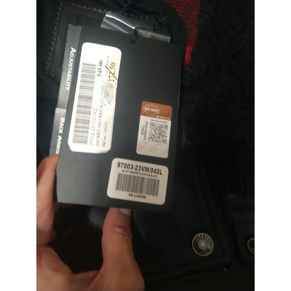 Harley Davidson Leather Detachable Faux Fur Mens Jacket Nwt 4x Black Y2K... - Picture 13 of 16